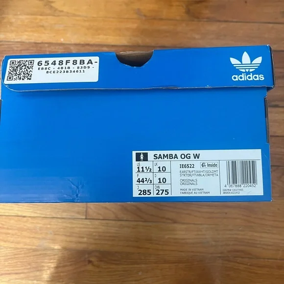 NIB Adidas Women’s Samba OG Sneakers in Brown and White - Picture 4 of 5